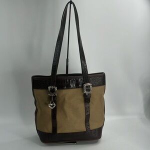 Vintage Brighton Canvas and leather trim purse/bag